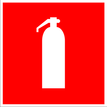 F04 огнетушитель (пленка, 100х100 мм) - Знаки безопасности - Знаки пожарной безопасности - Магазин охраны труда ИЗО Стиль